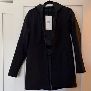 NWT Lululemon RepelShell Rain Jacket Black Hooded Zip